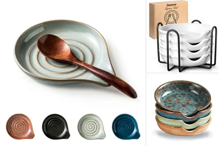 Detailed view of Best Ceramic Spoon Holders for Tidy, Drip-Free Kitchens