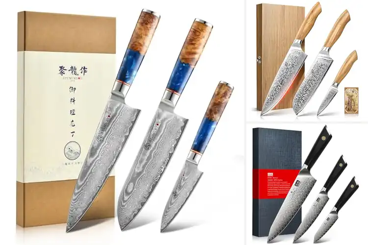 Detailed view of Best Damascus Knives: Top 10 Picks for Precision & Beauty