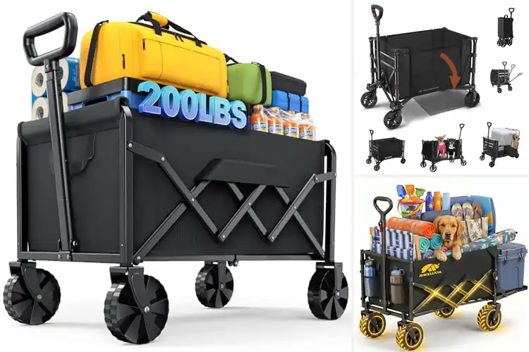 Detailed view of Best Folding Dog Wagon Carts