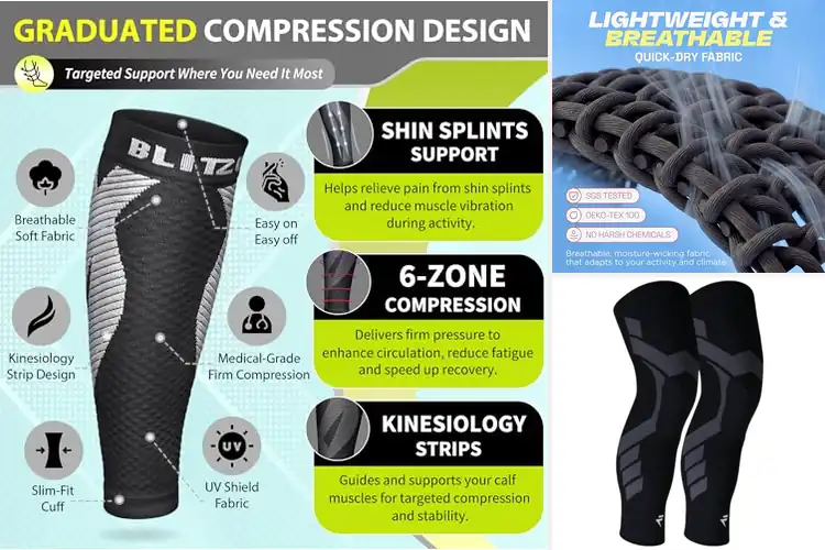Detailed view of Best Running Compression Sleeves
