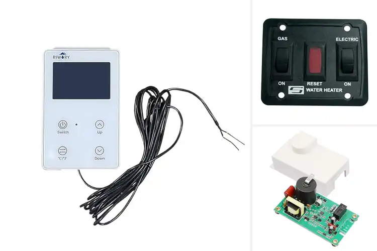 Detailed view of Best RV Water Heater Control Panels