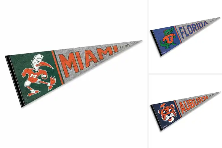 Detailed view of Best Throwback Pennant Banners